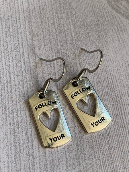 Boucles oreilles follow your heart Comme un ange