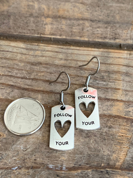 Boucles oreilles follow your heart Comme un ange
