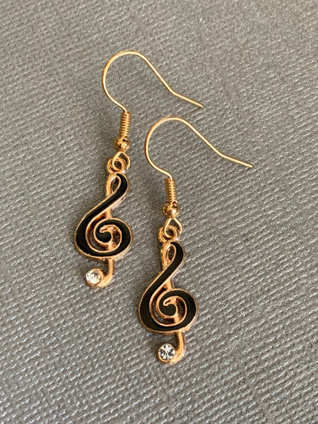 Boucles oreilles notes dorées Comme un ange