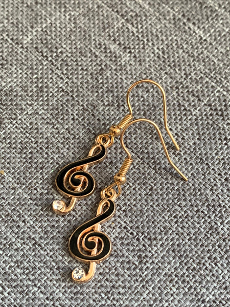 Boucles oreilles notes dorées Comme un ange