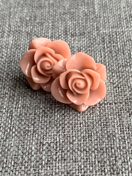 Boucles oreilles rose rose Comme un ange