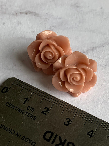 Boucles oreilles rose rose Comme un ange