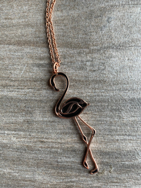 Collier flamant rose Comme un ange