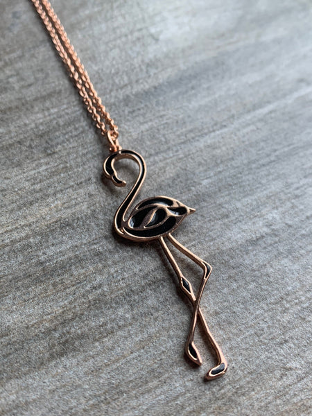 Collier flamant rose Comme un ange