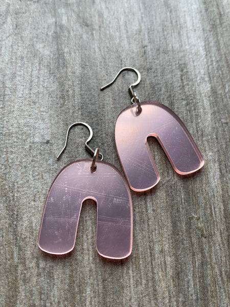 Boucles oreilles chance rose Comme un ange