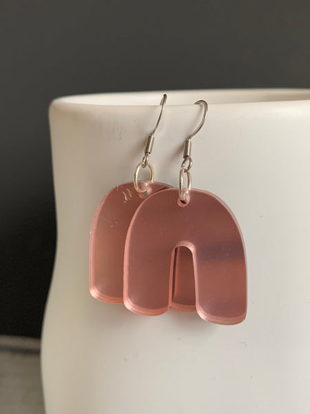 Boucles oreilles chance rose Comme un ange