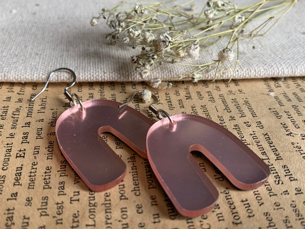 Boucles oreilles chance rose Comme un ange