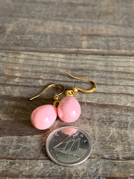 Boucles oreilles perles roses Comme un ange