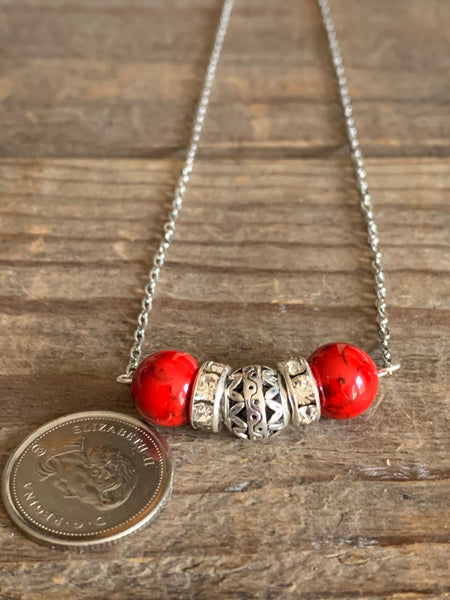 Collier rouge Comme un ange