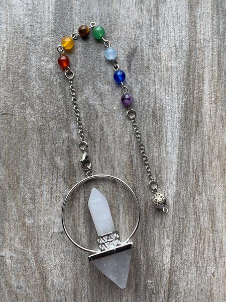 Pendule pierre quartz  pendulum mystique énergie positive reiki breloque capteur de rêve Comme un ange