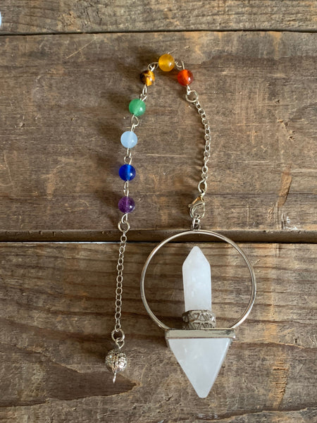 Pendule pierre quartz  pendulum mystique énergie positive reiki breloque capteur de rêve Comme un ange
