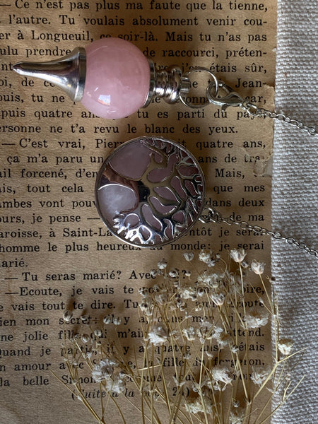 Pendule pierre quartz  pendulum mystique énergie positive reiki breloque capteur de rêve Comme un ange