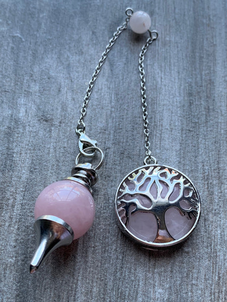 Pendule pierre quartz  pendulum mystique énergie positive reiki breloque capteur de rêve Comme un ange