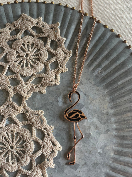 Collier flamant rose Comme un ange