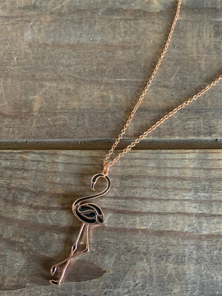Collier flamant rose Comme un ange