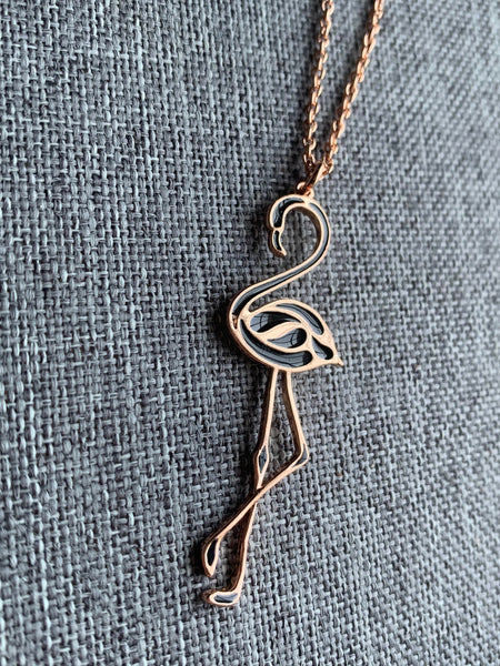 Collier flamant rose Comme un ange