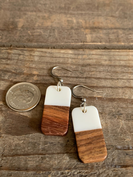 Boucles oreilles bois Comme un ange