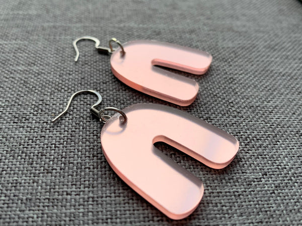 Boucles oreilles chance rose Comme un ange