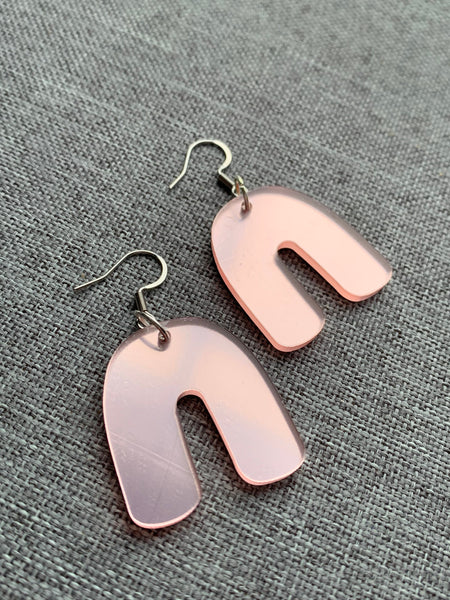 Boucles oreilles chance rose Comme un ange
