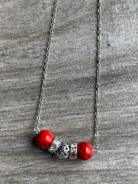 Collier rouge Comme un ange