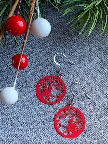 Boucles d’oreilles petite fée rouge, installez la magie dans votre vie Comme un ange