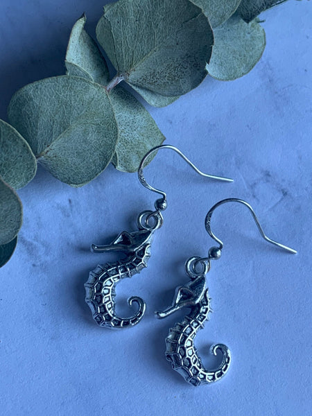 Boucles d’oreilles Hyppocampe ton argent Comme un ange