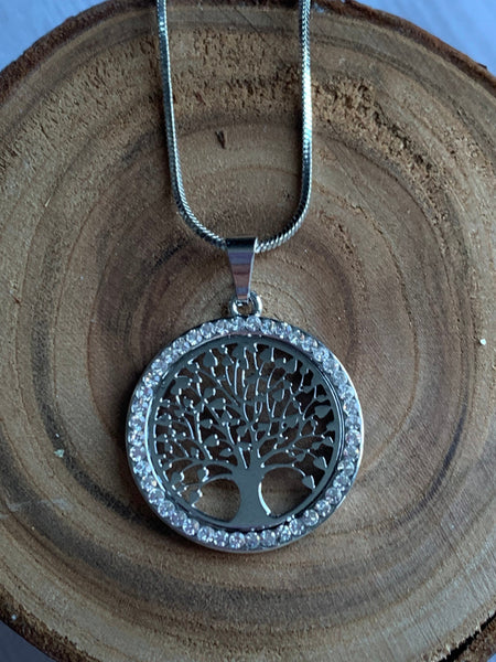 Collier breloque arbre de vie alliage de métaux argent Comme un ange