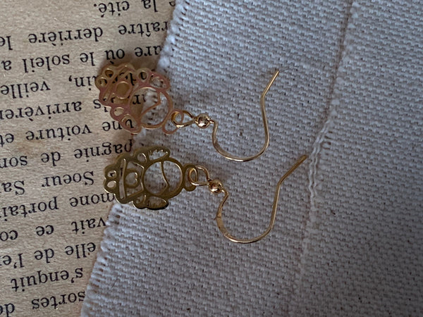 Boucles d’oreilles breloque ange or en stainless Comme un ange