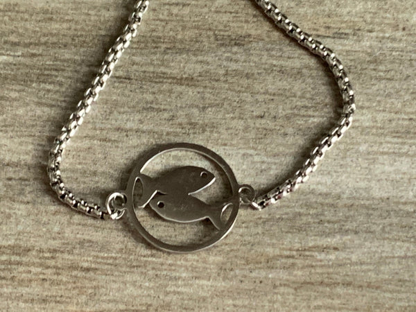 Bracelet stainless signe zodiaque poisson Comme un ange