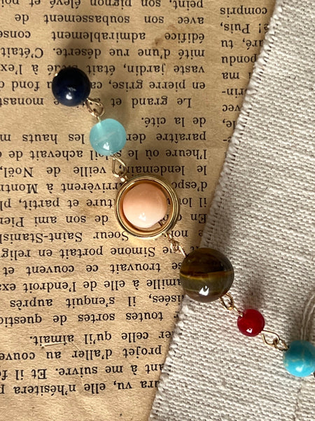 Collier constellation planète multicolore Comme un ange