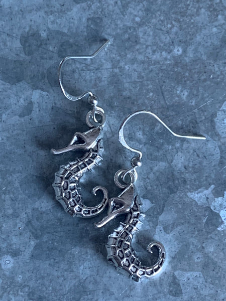 Boucles d’oreilles Hyppocampe ton argent Comme un ange