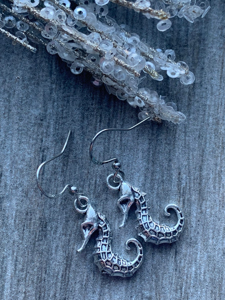 Boucles d’oreilles Hyppocampe ton argent Comme un ange