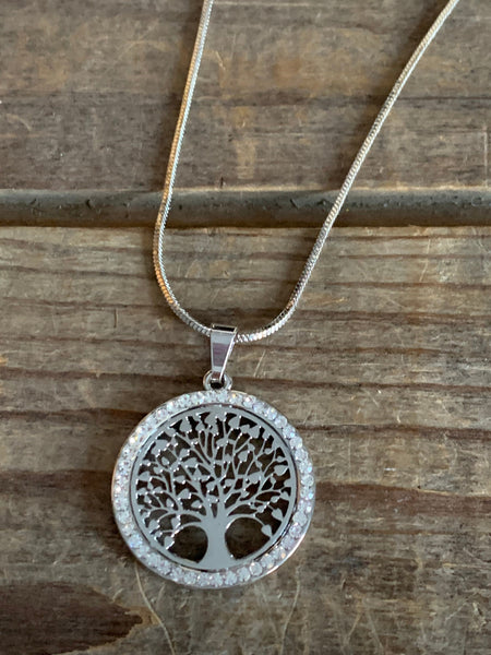 Collier breloque arbre de vie alliage de métaux argent Comme un ange