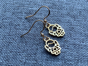 Boucles d’oreilles breloque ange or en stainless Comme un ange