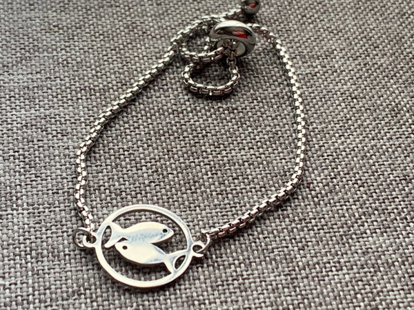Bracelet stainless signe zodiaque poisson Comme un ange