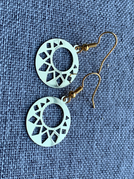 Boucles d’oreilles breloque médaillon or Comme un ange