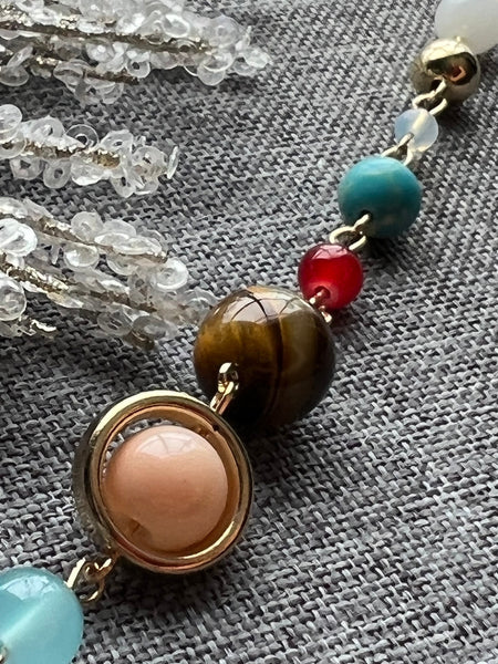Collier constellation planète multicolore Comme un ange