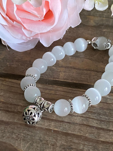 Bracelet quartz blanc Comme un ange