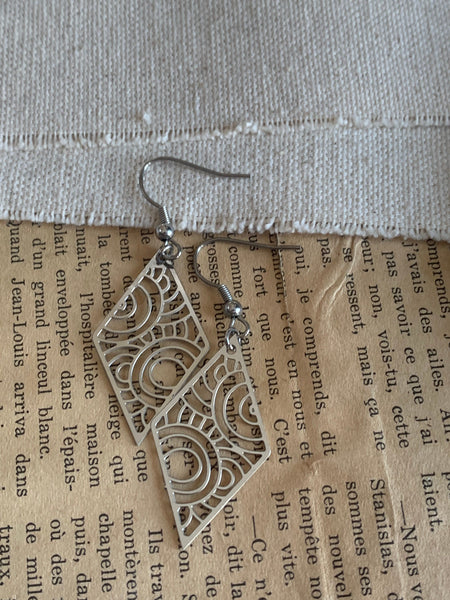 Boucles d’oreilles losange stainless Comme un ange