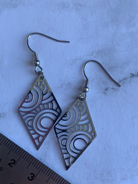 Boucles d’oreilles losange stainless Comme un ange