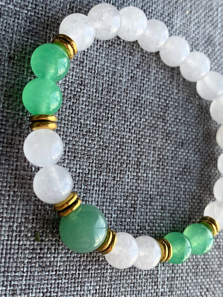 Bracelet vert et blanc Comme un ange