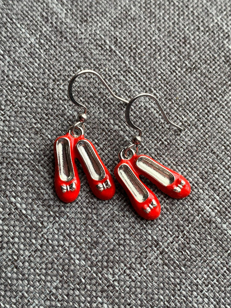 Boucles oreilles chaussons ballet rouges Comme un ange