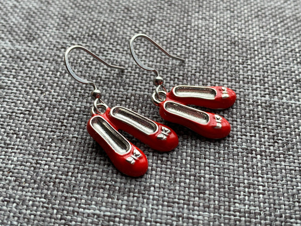 Boucles oreilles chaussons ballet rouges Comme un ange