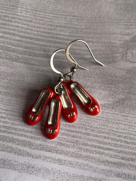 Boucles oreilles chaussons ballet rouges Comme un ange