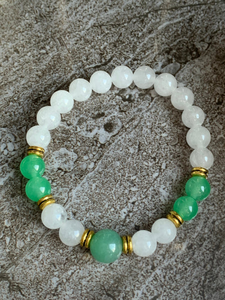 Bracelet vert et blanc Comme un ange