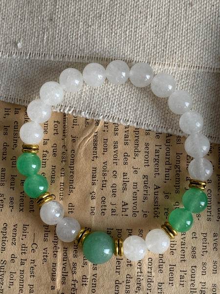 Bracelet vert et blanc Comme un ange