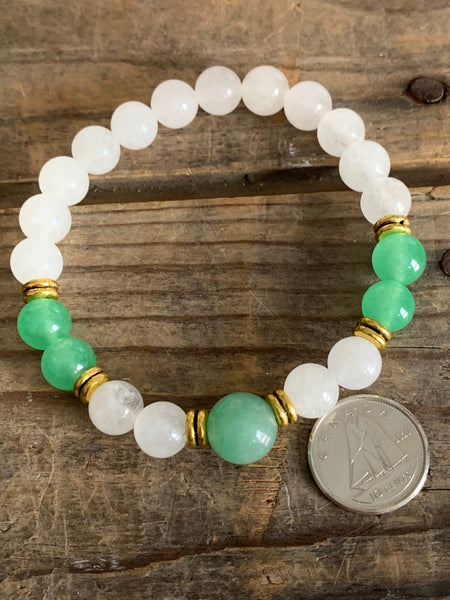 Bracelet vert et blanc Comme un ange