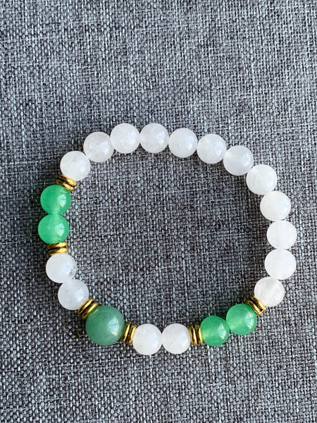 Bracelet vert et blanc Comme un ange