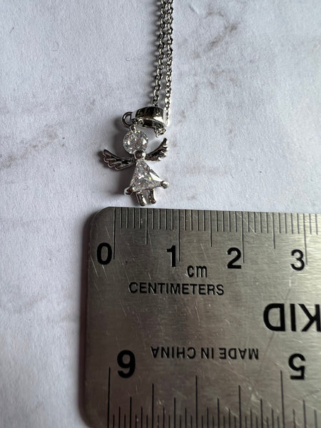 Collier stainless petit ange zircon Comme un ange