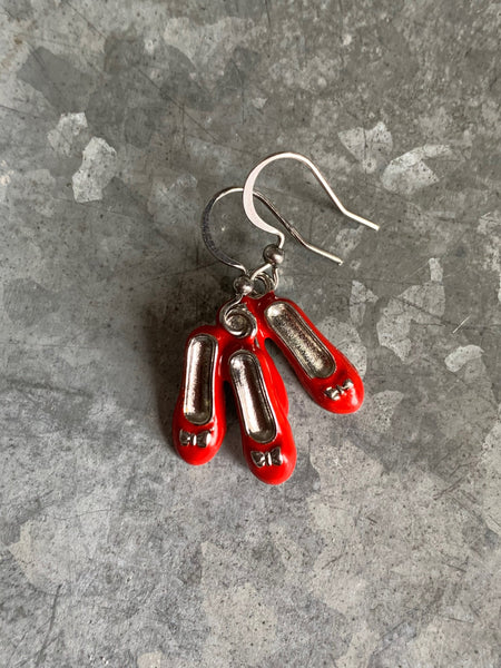 Boucles oreilles chaussons ballet rouges Comme un ange